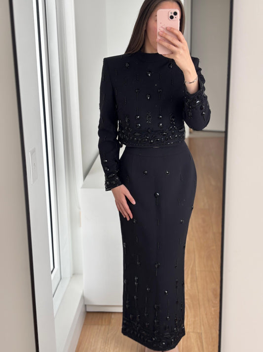 Valentina - Elegant Two Piece Diamonte Evening Suit